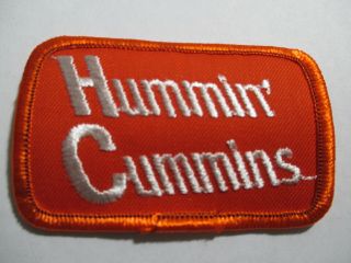 Hummin Cummins Embroidered,  Nos,  Vintage,  Patch 3 X 2 Inches