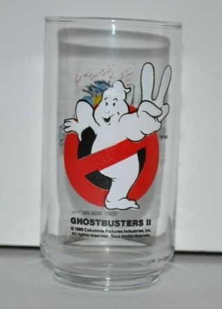 GHOSTBUSTERS II TONY SCOLERI Drinking Glass 1989 Columbia 2