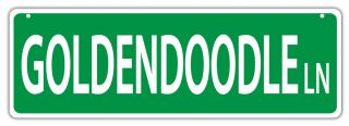 Plastic Street Signs: Goldendoodle Lane (golden Retriever Poodle) | Dogs
