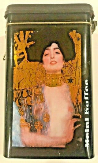Vintage Style Meinl Kaffee Coffee Tin Paintings By Gustav Klimt