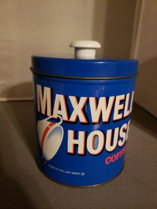 Vintage Maxwell House Coffee Tin Canister J.  L.  Clark
