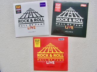 3 Lp Albums : Rock & Roll Hall Of Fame Live - Volume 1,  2,  3 - Still