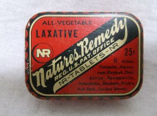 Vintage - Advertising - Medicine - Laxative - Tin - Nature 