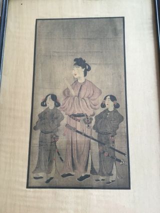 A Huge and Important Framed Chinese Qing Dynasty Painting on Silk,  Japanese 2