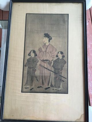 A Huge and Important Framed Chinese Qing Dynasty Painting on Silk,  Japanese 3