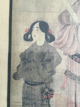 A Huge and Important Framed Chinese Qing Dynasty Painting on Silk,  Japanese 7
