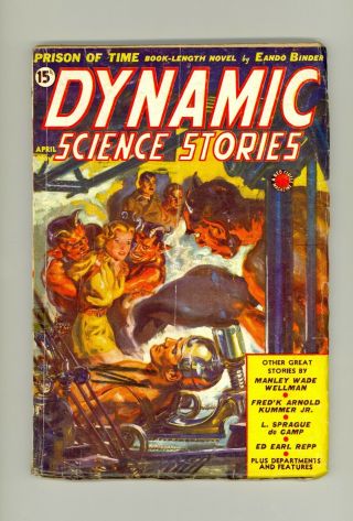 Dynamic Science Stories April 1939 Pulp 3.  0 Good/very Good Hitler Devils Cover