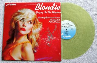 Blondie Hanging On The Telephone 12 " Signed Debbie Harry Clear Vinyl Oz Ltd Edn