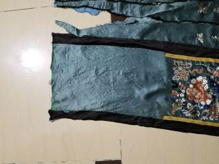 Antique Chinese Silk Hand Embroidered Skirt Panel (Y251) 6