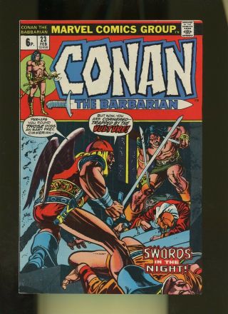 Conan The Barbarian 23 Vf 7.  5 (uk Edition) 1 Books Marvel,  Barry Smith,  The King