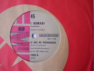 I Nomadi 7 " Se Que Me Perdonaras - Yo Vagabu Argentina Id 16519 Sung In Spanish 1