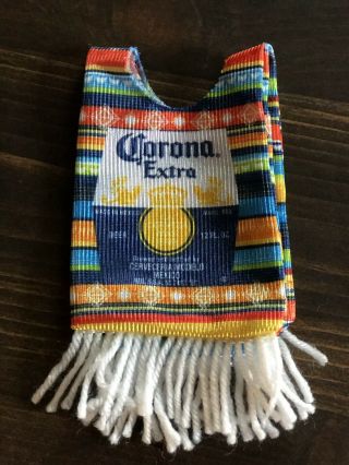 Set Of 2 Corona Extra Light Cinco Beer Bottle Cute Poncho Coozie Koozie Cooler