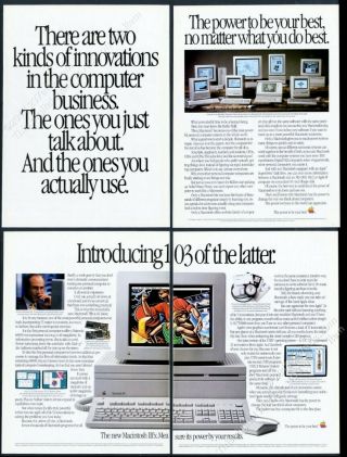 1990 Apple Portable Laptop Ii Iifx Mac Plus 8 Computer Photo Vintage Print Ad