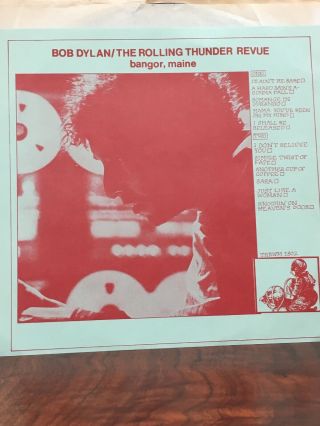 Rare Bob Dylan/the Rolling Thunder Revue Bangor,  Maine Lp - Vg,  Vinyl Tkrwm 1802
