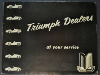 1956 - 1957 Triumph Us Dealer List Sales Brochure Folder Tr - 2
