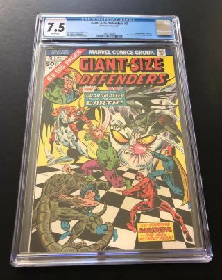 Giant Size Defenders 3 - CGC 7.  5 - White pgs - Marvel Comics - 1st Korvac - SEE MY STORE 2