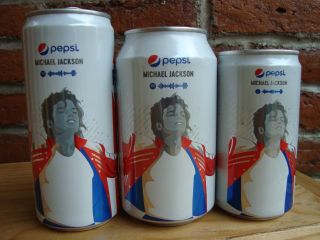 Michael Jackson Pepsi 3 Empty Cans Different Size Limited Edition 2018 Mexico