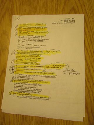 Rare 1 - Of - A - Kind Cowboy Bebop The Movie Directors Script Master Cast Papers 1