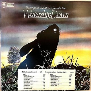 Angela Morley - Soundtrack " Watership Down " Promo Vinyl Lp 1978 Ex / Ex