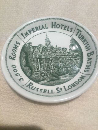Vintage Imperial Hotel London Russell Square Turkish Baths Ceramic Dresser Dish