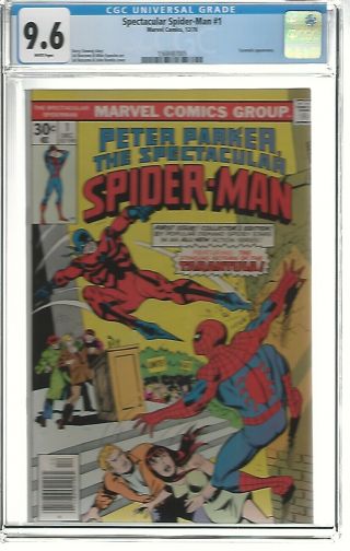 Marvel Comic’s Spectacular Spider - Man 1 Cgc 9.  6 White Pages 1976