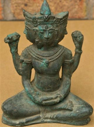 Extremely Old Antique Raw Bronze Hindu God Sculptures - Possibly Ancient