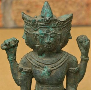 Extremely Old Antique Raw Bronze Hindu God Sculptures - Possibly Ancient 2