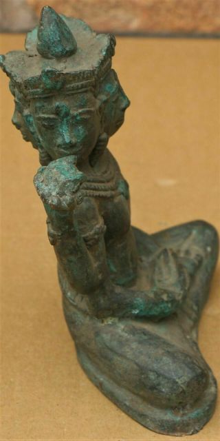 Extremely Old Antique Raw Bronze Hindu God Sculptures - Possibly Ancient 3