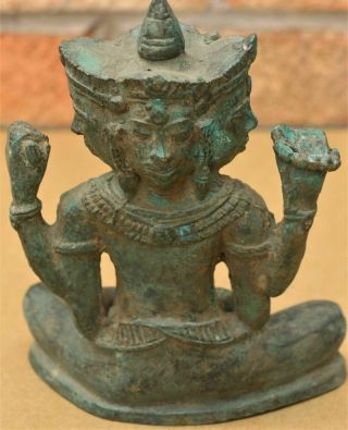 Extremely Old Antique Raw Bronze Hindu God Sculptures - Possibly Ancient 5