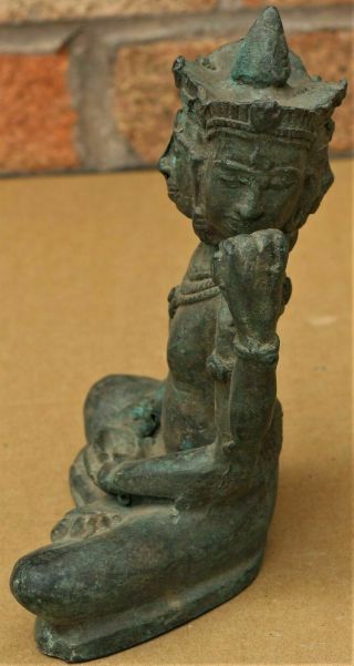 Extremely Old Antique Raw Bronze Hindu God Sculptures - Possibly Ancient 6