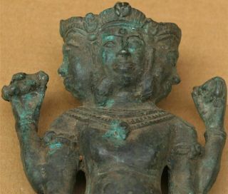 Extremely Old Antique Raw Bronze Hindu God Sculptures - Possibly Ancient 8