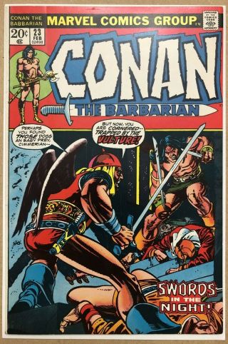 Conan 23 - 7.  0 (fn/vf) 1st Red Sonja 1973 Marvel Bronze