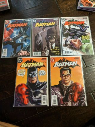 Batman 635 - 638 (both Variants) Under Red Hood Story Arc Comics Vf - Nm