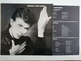 David Bowie Heroes Rca Victor Pl 12522 Ziggy Stardust Tin Machine Insert