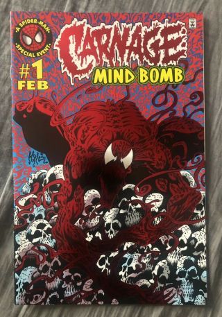 Carnage: Mind Bomb 1 - 1996 Marvel One - Shot Comic - Red Foil,  Nm,  /near,