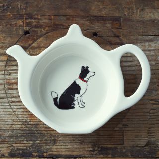 Tea Bag Holder Dish Rest | Border Collie | Great Gift For Sheep Dog Lovers