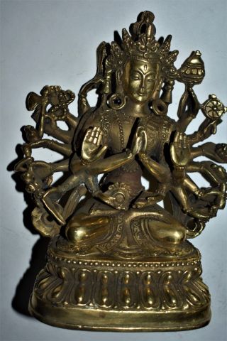 Orig $699 Nepal Shaman Bronze Avaloitskaya Figure 8 " Early 1900s Prov