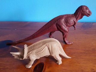 Invicta Natural History Museum Tyrannosaurus,  Triceratops Vintage Dinosaur Toys