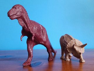 Invicta Natural History Museum Tyrannosaurus,  Triceratops vintage dinosaur toys 2