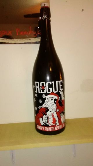 Rogue Ales Brewery 3 Liter Glass Santa 