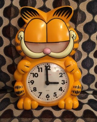 Vintage Rare Sunbeam 1978 1981 Garfield Wall Clock As - Is - - Us