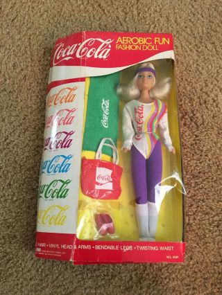 Coca - Cola Aerobic Fun Fashion Doll 4091 Box W/accessories 1986
