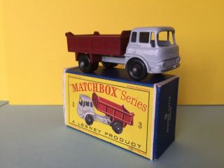 Matchbox Lesney Moko No.  3 Bedford Tipper Truck W/box