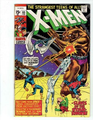 X - Men 65 (marvel Feb 1970) Uncanny Return Of Prof X Bronze Age Vf
