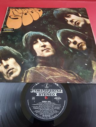 The Beatles Stereo Australia Rubber Soul 1965 Vinyl Lp Silver & Black Parlophone