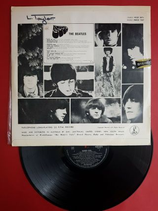 The Beatles STEREO Australia Rubber Soul 1965 vinyl LP silver & black Parlophone 3