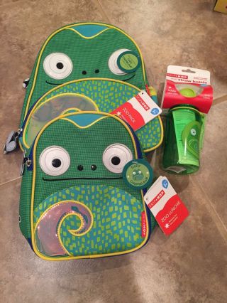 Nwt Skip Hop Cody Chameleon Zoo Little Backpack Only Book Bag