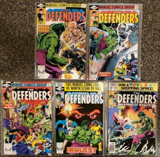 5 Hg The Defenders 84 85 86 87 88 Marvel Comics 1980 Panthers Peril Bag Boarded