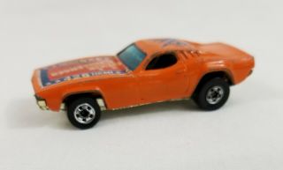 Vintage 1970 Hot Wheels Orange ‘dixie Challenger’ 426 Hemi Diecast Car Hong Kong