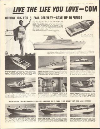 1956 Vintage Ad For `1957 Chris - Craft Boats`2 - Pgs Photo (091616)
